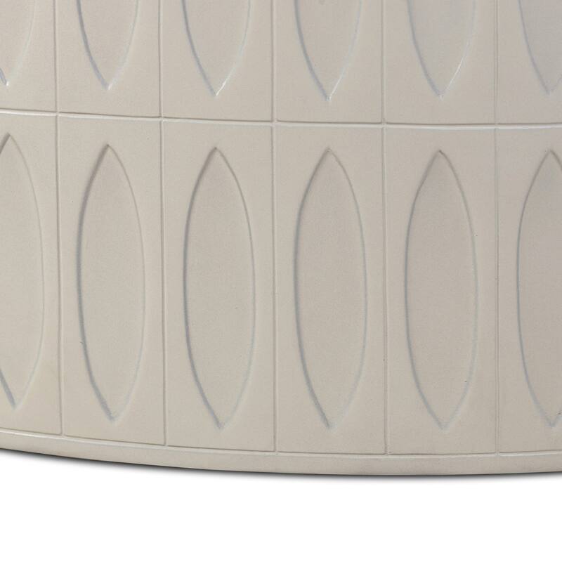 Boulder Drum Coffee Table-White Concrete - 42W x 42D x 16H