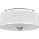 preview thumbnail 1 of 5, Blanche 3-Light Brushed Nickel Flush Mount Light