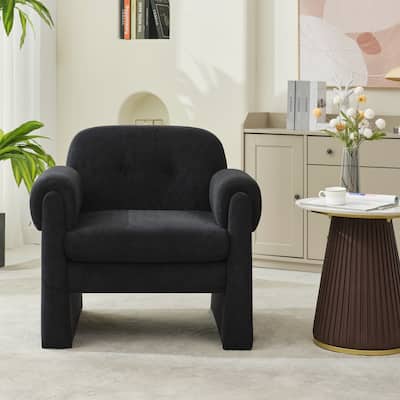 Modern Cloud Velvet Accent Chair with Removable Cushion for Living Room