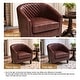 preview thumbnail 74 of 90, Axia Barrel PU Leather Accent Chair with Nailhead Trim