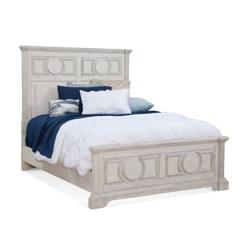 Bristow Antique White Panel Bed