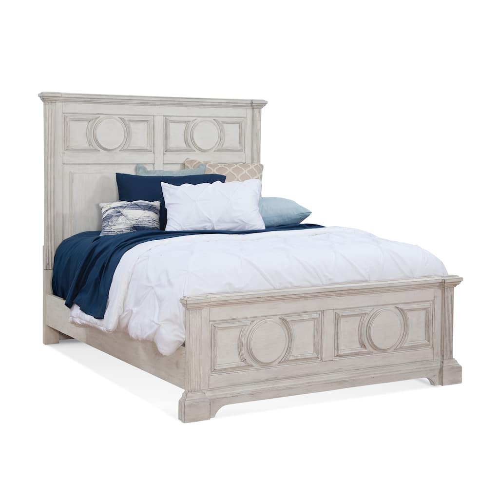 Bristow Antique White Panel Bed