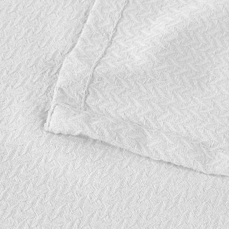 Blue Nile Mills Chevron Jacquard Dobby Weave Cotton Throw Blanket