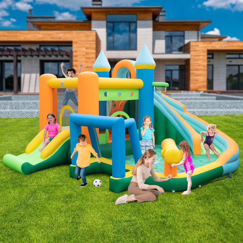 Inflatable Water Slide Kids Pool Park Climbing Wall