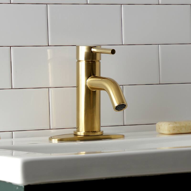 Kingston Brass Concord Single-Handle 1-Hole Deck Mount Bathroom Faucet with Push Pop-Up
