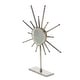 preview thumbnail 3 of 18, Boho Style Cordless Silver Metal and Agate Sculpture Table Clock 18 x 21