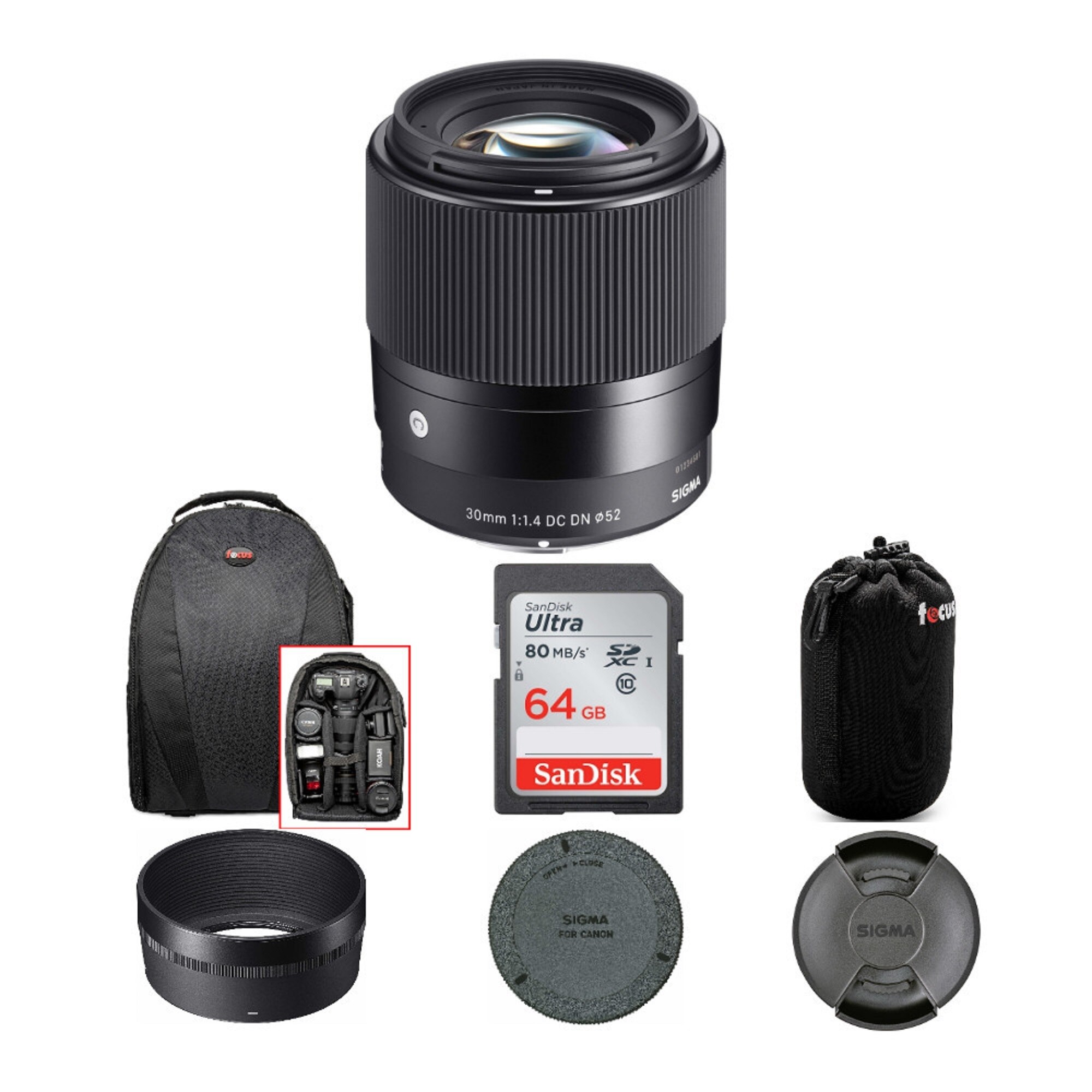 Sigma 30mm F 1 4 Dc Dn Contemporary Lens For Canon Ef M Bundle Overstock