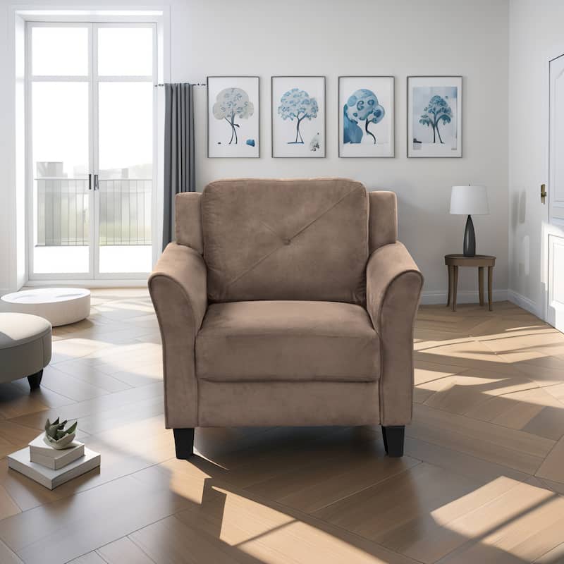Polyester 3-seater Sofa with Wood Frame