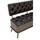 preview thumbnail 16 of 17, Bronze Metal Storage Bench with Tufted Faux Leather