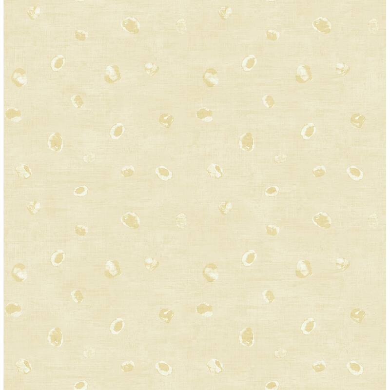 Seabrook Designs Hubble Dot Abstract Unpasted Wallpaper - 20.5 in. W x 33 ft. L - Metallic Champagne