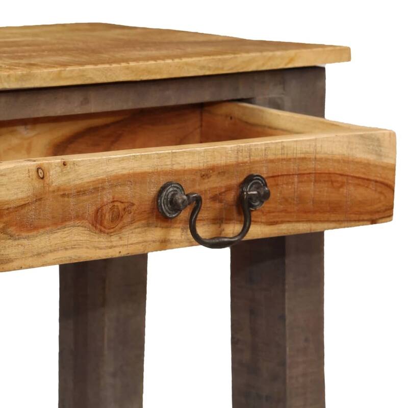 vidaXL Console Table Vintage Entryway Table with Storage Solid Wood Acacia - 46.5" x 11.8" x 31.5"