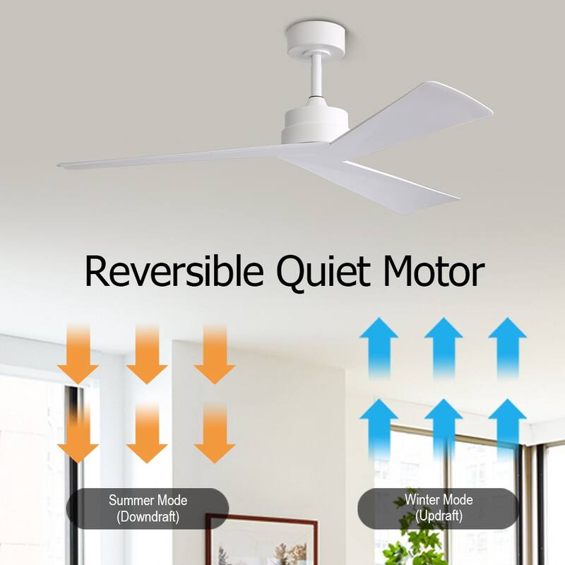 WINGBO 52" 3 ABS Blades DC Motor Ceiling Fan with Remote Control