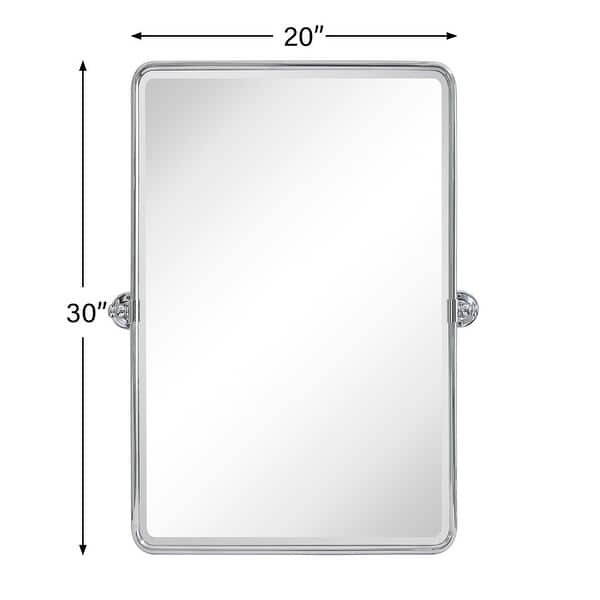 dimension image slide 18 of 25, TEHOME Woodvale Rectangle Vertical Metal Wall Mirrors