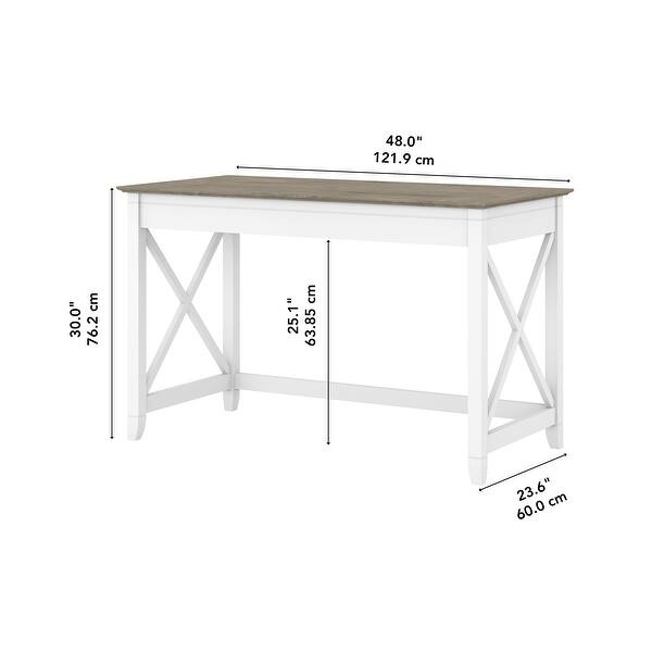 dimension image slide 6 of 16, Key West 48W Writing Desk by Bush Furniture