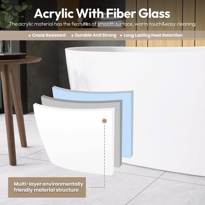Lahore Freestanding Acrylic Soaking Bathtub