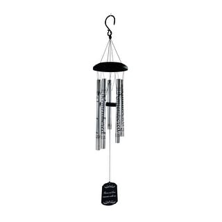 Remembered Sentiment Wind Chime Black and Silver
