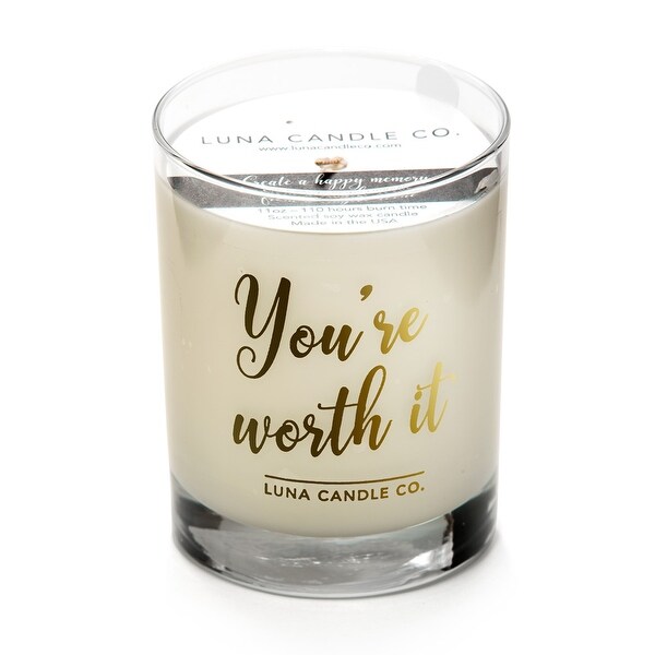 Eucalyptus Aromatherapy Scented Soy Glass, Low Smoke- Luna Candle Co.