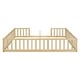 preview thumbnail 4 of 9, Double Twin Floor Bed with Fence, Guardrails, Without Door