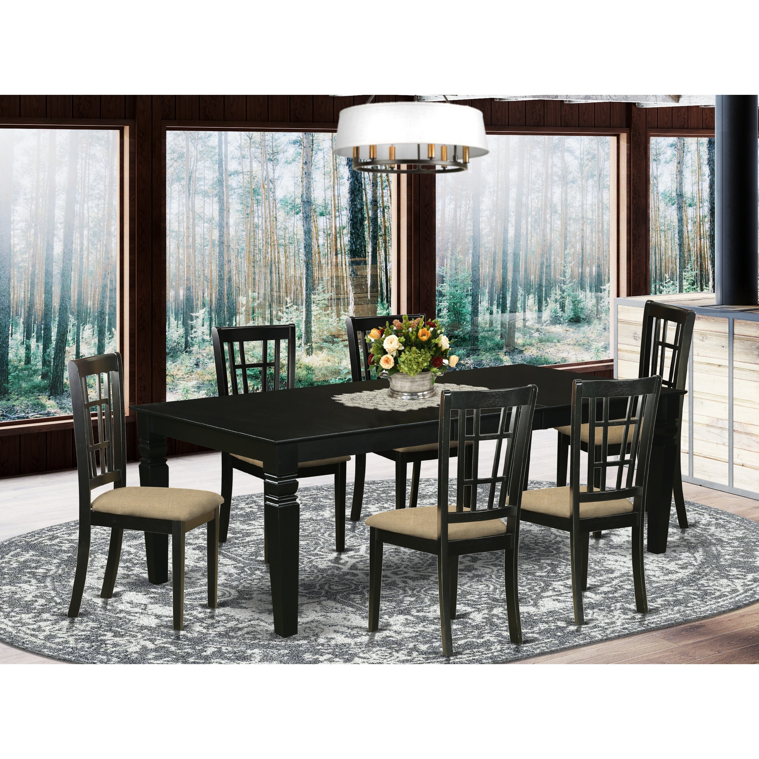 7 PC DINING Room set with a Table and 6 Dining Chairs $1,099.99 - PicClick