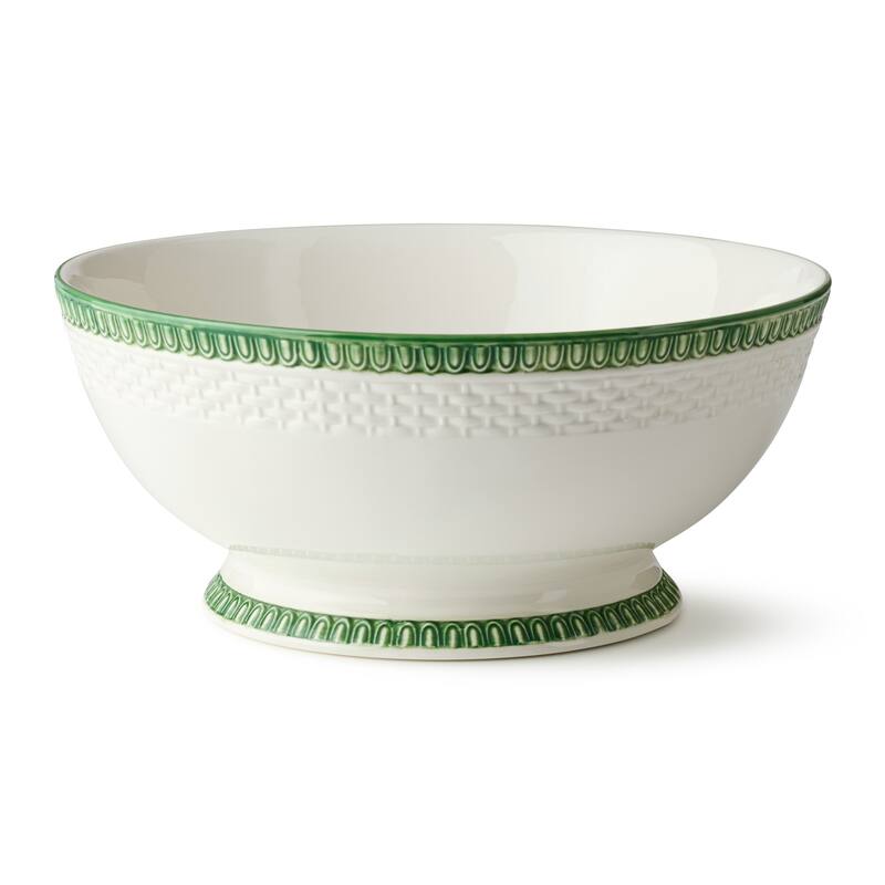 Certified International Le Jardin Embossed Rattan Deep Bowl - 10.875"W x 10.875"D x 4.75"H