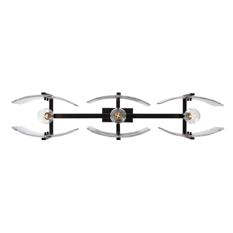 Golden Lighting Aenon 3-light Island Light in Matte Black