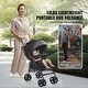 preview thumbnail 29 of 69, Carbon Steel Lightweight Stroller with Canopy, Recline and Foldable Frame - 30.71” L x 19.69” W x 40.94” H