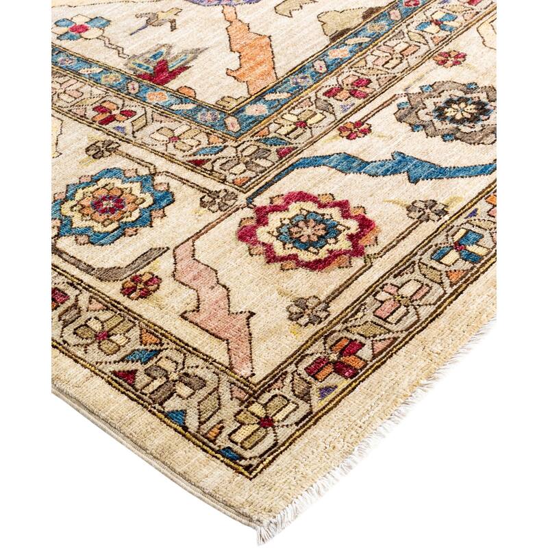 Serapi One-of-a-Kind Hand-Knotted Area Rug - Ivory - 9' 11" x 13' 11"