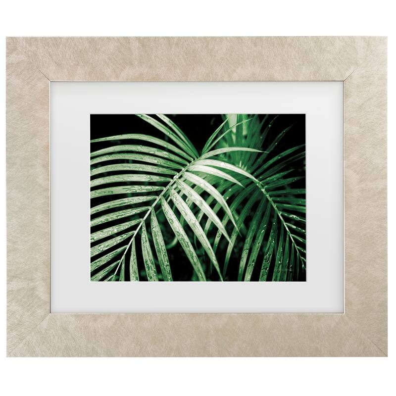 Debra Van Swearingen 'Palm Fronds Green' Matted Framed Art