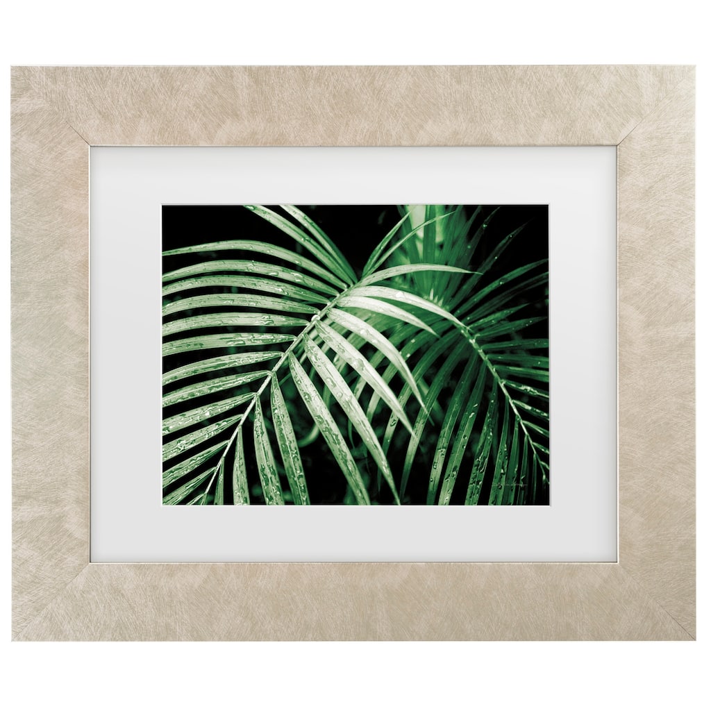 Debra Van Swearingen 'Palm Fronds Green' Matted Framed Art
