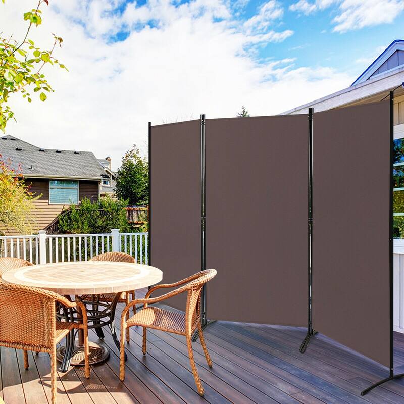 6-Foot 3-Panel Room Divider with Sturdy Hinges and Steel Base - 102.5" x 20" x 72"