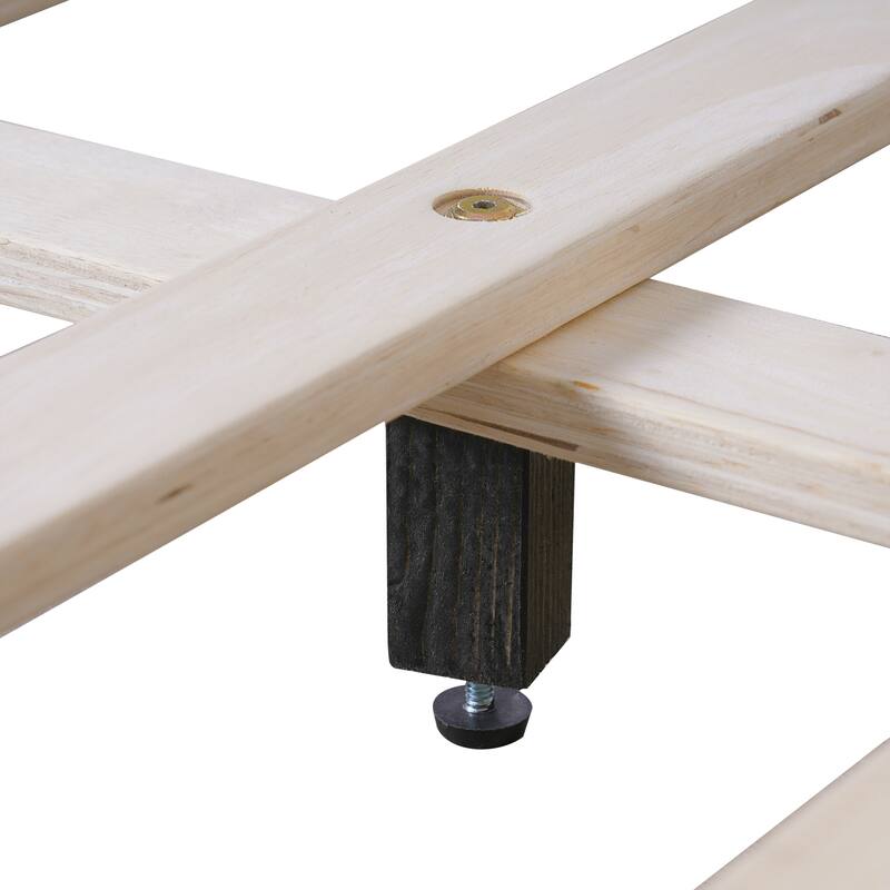 White Queen Size Upholstered Bed Frame with Boucle Fabric and Sturdy Steel Legs