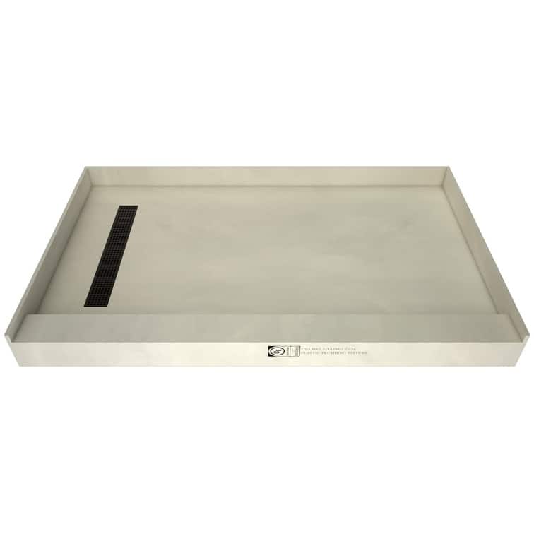 Tile Redi RT3754LPVC Redi Trench 54" x 37" Rectangular Shower Base