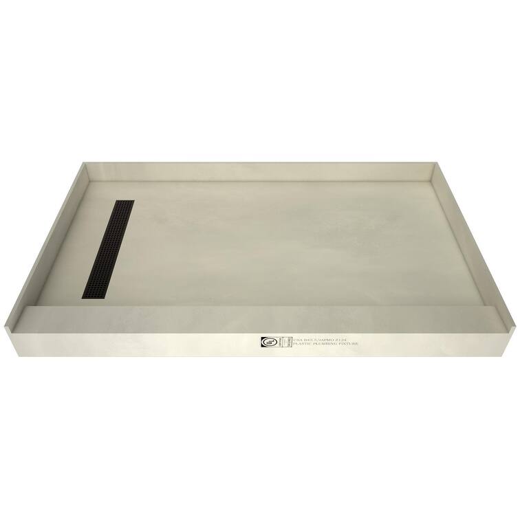 Tile Redi RT3760LPVC Redi Trench 60" x 37" Rectangular Shower Base - Oil Rubbed Bronze