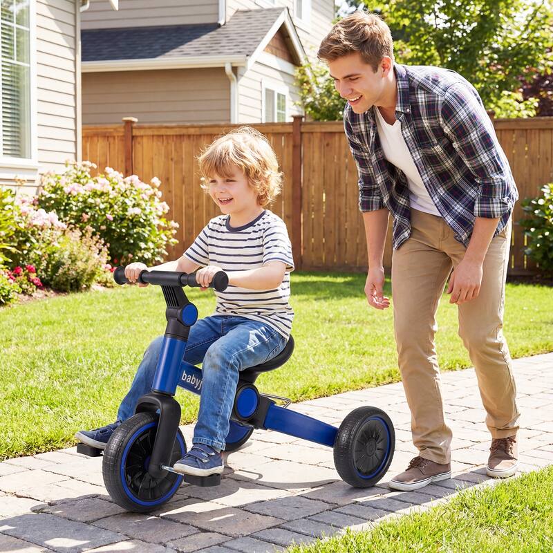 Gymax 5-In-1 Toddler Bike Kids Balance Bike w/ Removable Pedals
