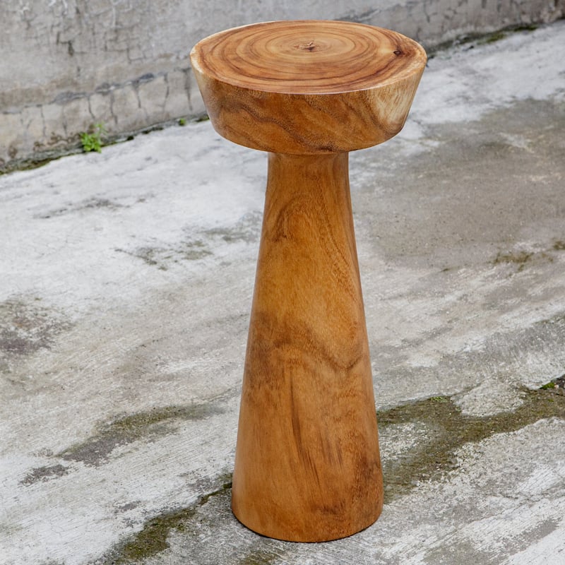 Wooden End Drink Table - 24.5" - Brown