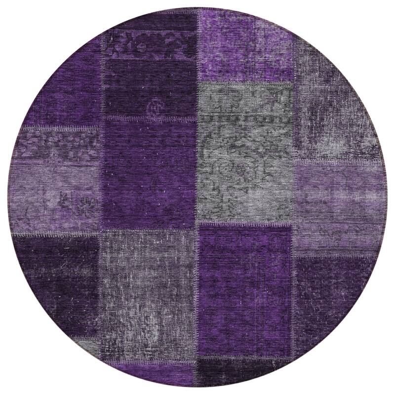 HomeRoots Patchwork Transitional Rectangle Outdoor Rug