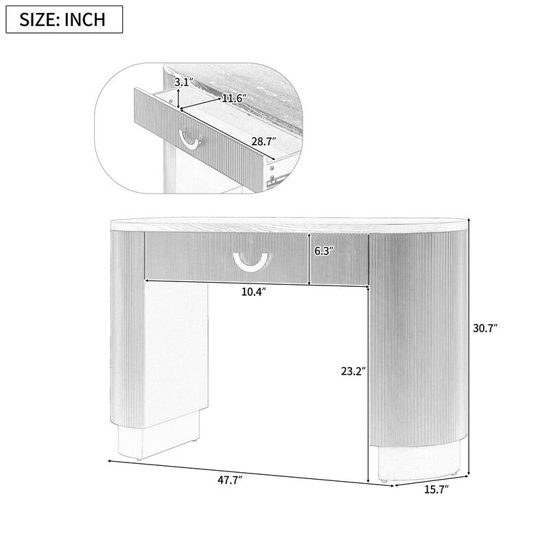 Christopher Knight Home- Thorne Vertical Ribbed MDF Console Table