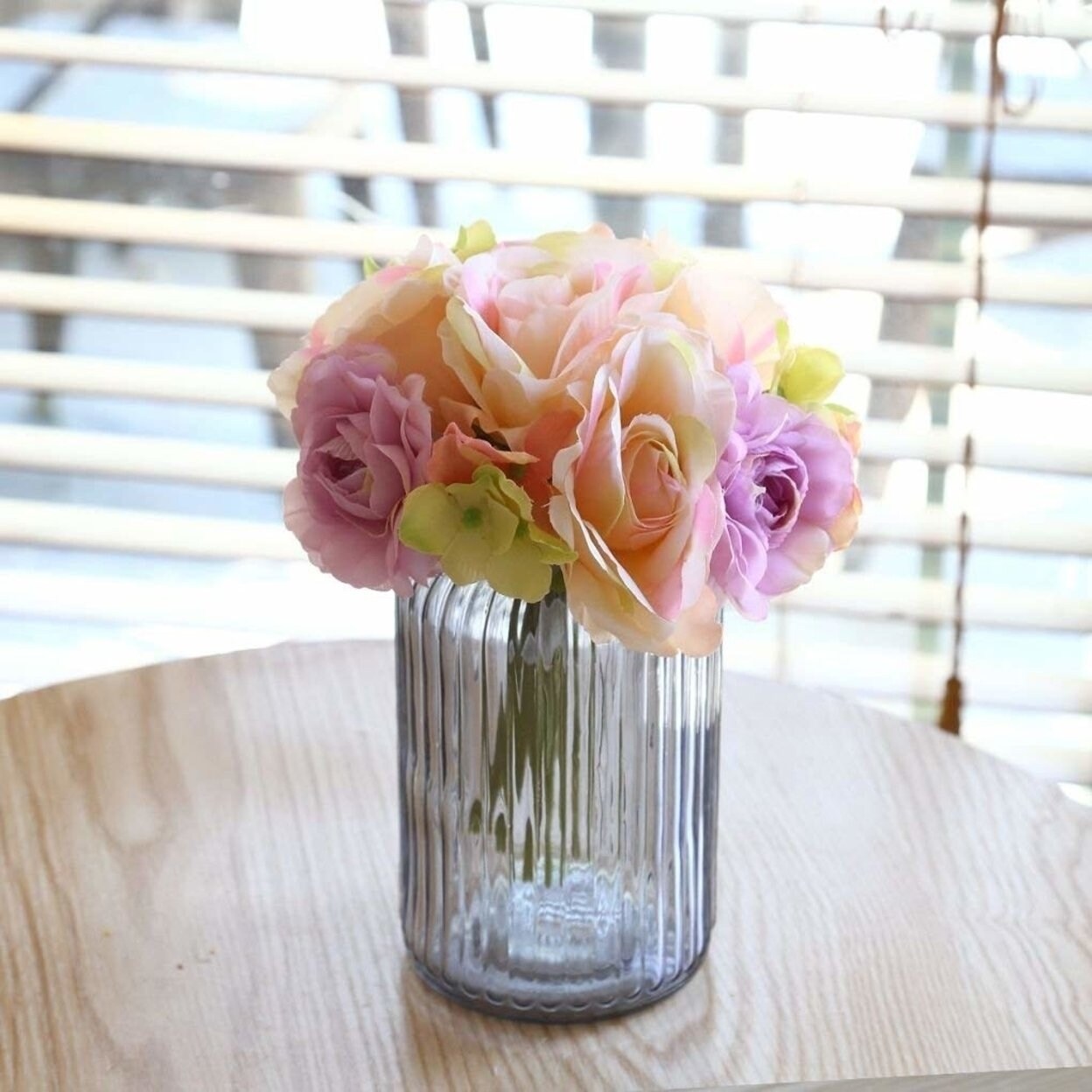 Shop Adolingo Artificial Flowers Hydrangea Roses Fake Silk Flowers