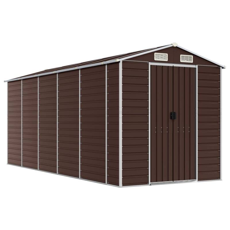 vidaXL Garden Shed Metal Outdoor Storage Shed Anthracite Galvanized Steel