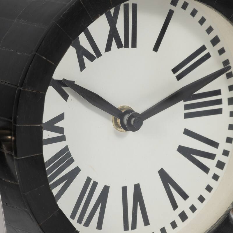 Sagebrook Home's Elegant Designer Steel & Glass Clock