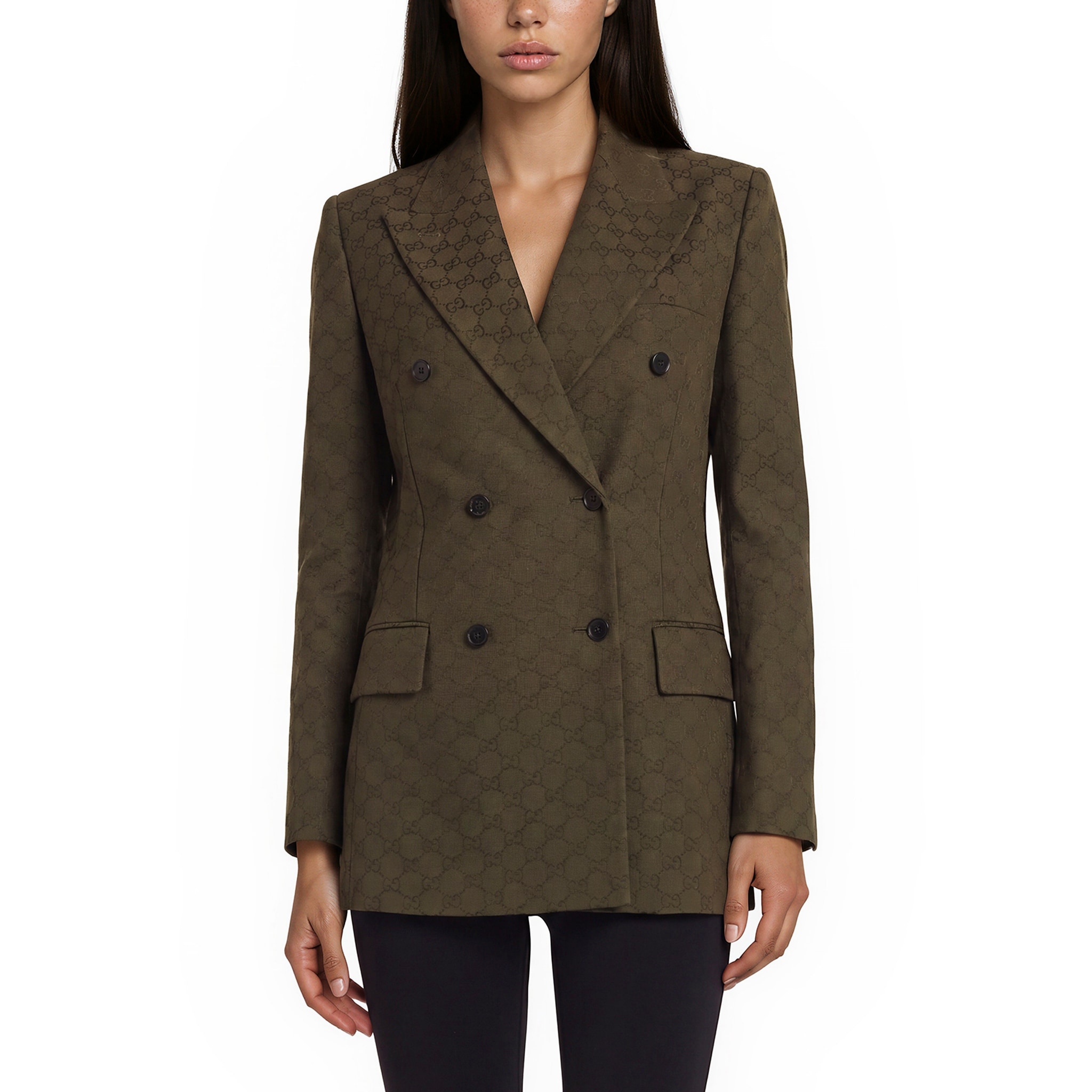 Gucci Double Breasted GG Blazer - 42