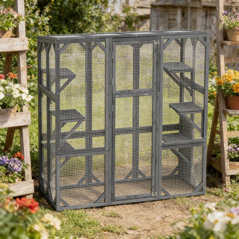 Pet Enclosure,Large Wooden Catio