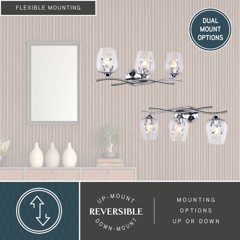 Vaxcel Lighting W0512 Wilmette 3 Light 24" Wide Vanity Light