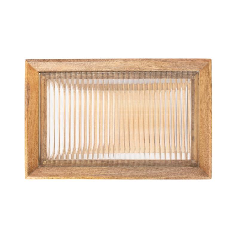 Kate and Laurel Keating Wood and Glass Table