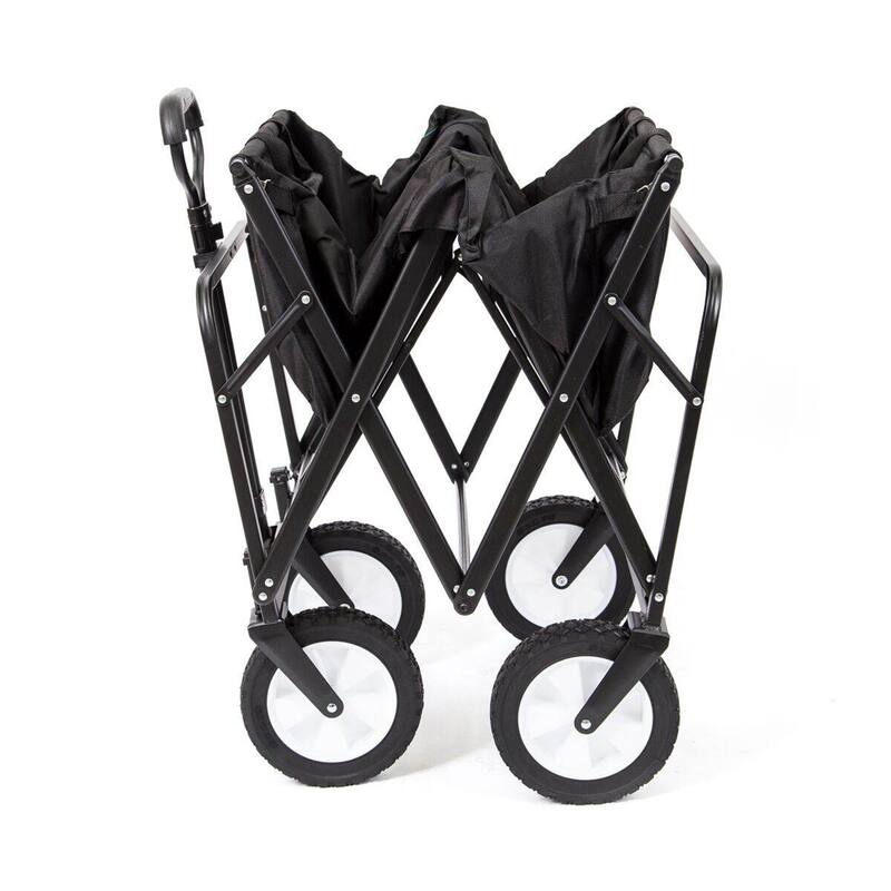 Mac Sports Collapsible Folding Outdoor Utility Garden Camping Wagon Cart, Black - 22.6