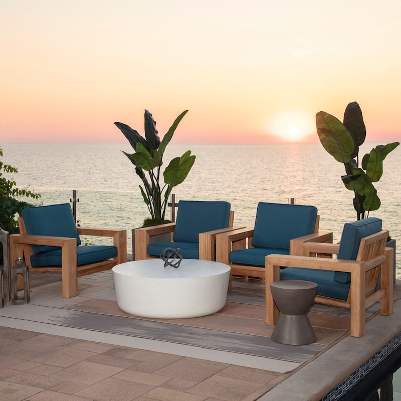 ARDEN Foam Outdoor Double Welted Deep Seat Cushion Set, 24 x 24