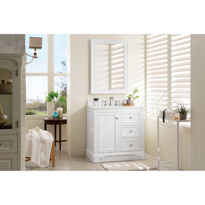 James Martin Vanities De Soto 36" Single Vanity, Bright White