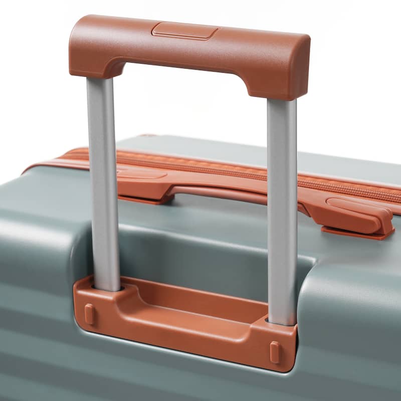 Luggage Sets 5 Piece with Front Opening, Hardside Expandable Carry on Suitcase, with Spinner Wheels, TSA Lock, USB Port