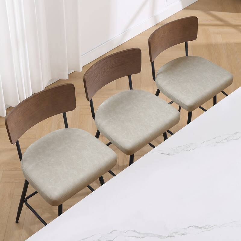 26"/ 29" Faux Leather Swivel Counter/ Bar Stools Set of 2/3