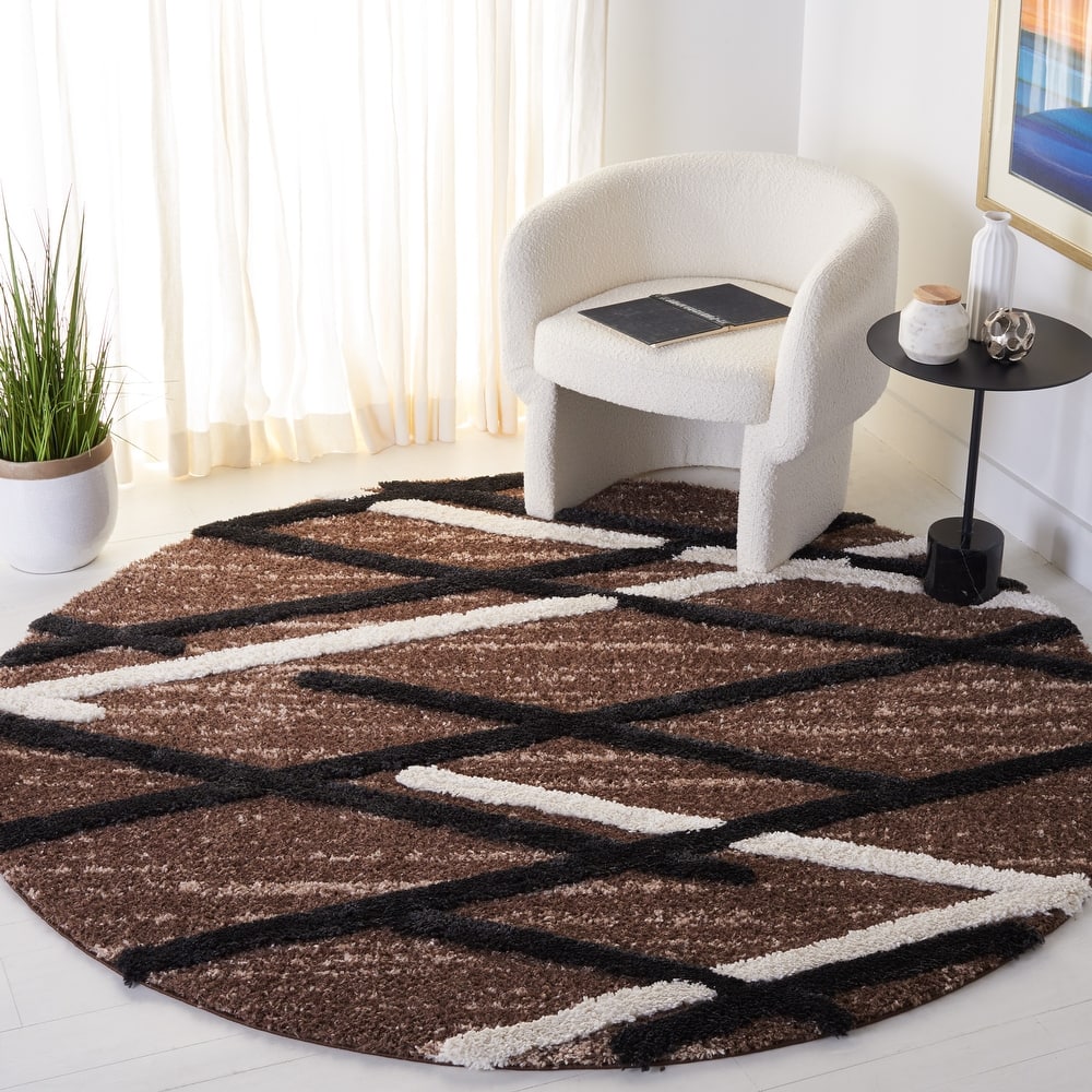 SAFAVIEH Hi-Lo Shag Inka Modern 1.6-inch Thick Rug